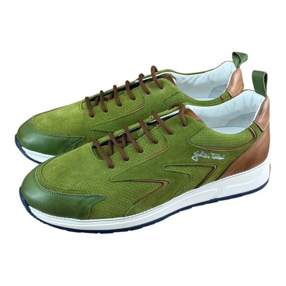 Galizio Torresi Men’s Designer Leather Casual Sneakers size 8.5-9|42 EU - Picture 1 of 9